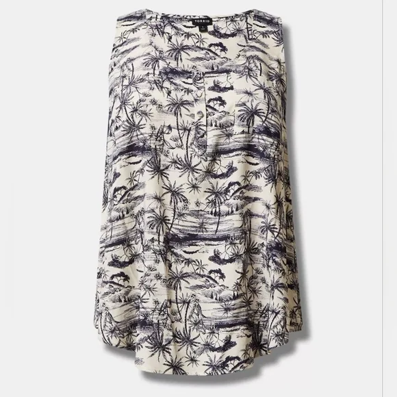 Torrid Tropical Challis Tank - Picture 2 of 6